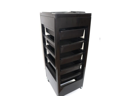 frizerska kolica, crna kolica, kolica za frizere, plastična kolica