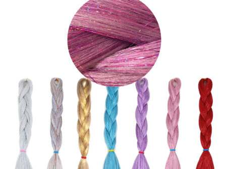 Glitter Jumbo pletenica od Kanekalona – s efektom sjaja