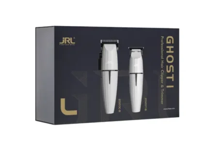 JRL Ghost Kit br.1 – profesionalni set za šišanje (mašinica + trimer), jrl bijela mašinica, bijela mašinica, bijeli trimer, jrl bijeli set