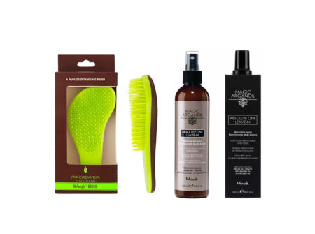 paket za njegu, nook absolute all in one, leave in regenartor, macadamia, macadamia no tangle, macadamia četka za raščešljavanje